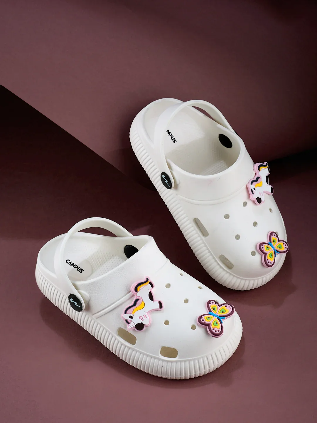 GC-9002K White Kid's Clogs - Image 7