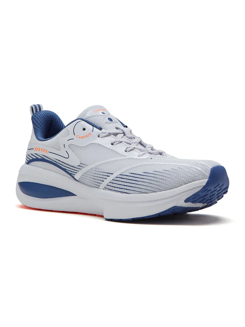 GLITCH White Men's Running Shoes - Image 2