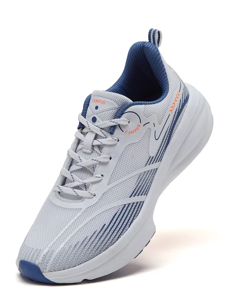 GLITCH White Men's Running Shoes - Image 3