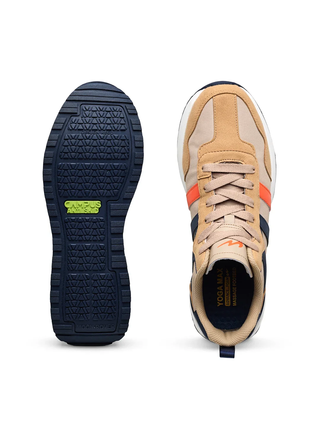 HINGE Beige Men's Sneakers - Image 5