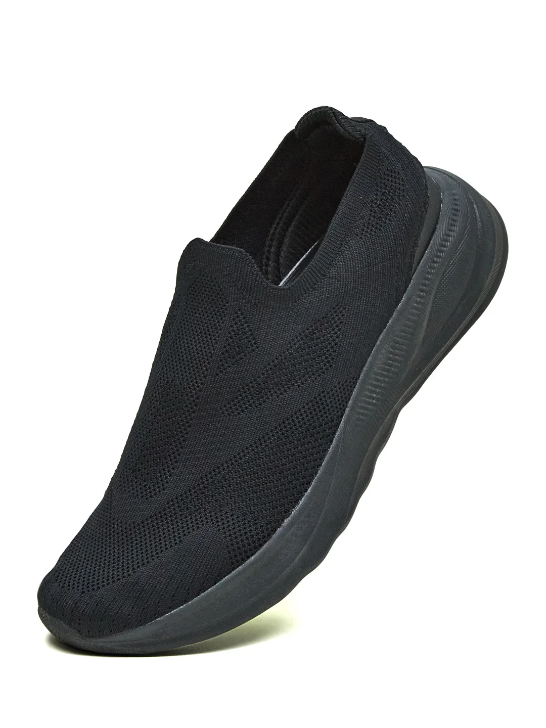 JETRA Black Men's Walking Shoes - Image 3