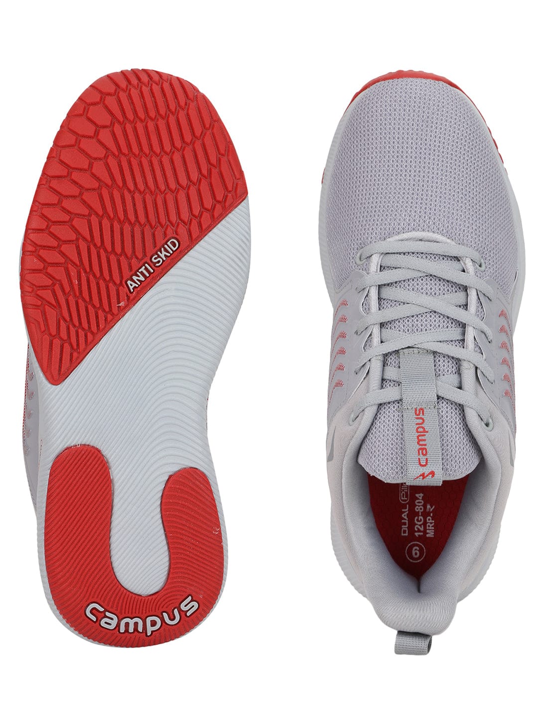 JUNO Grey Men's Running Shoes - Image 4