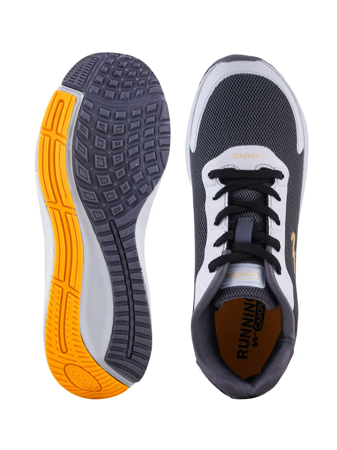 MADRIAN Grey Men's Running Shoes - Image 4
