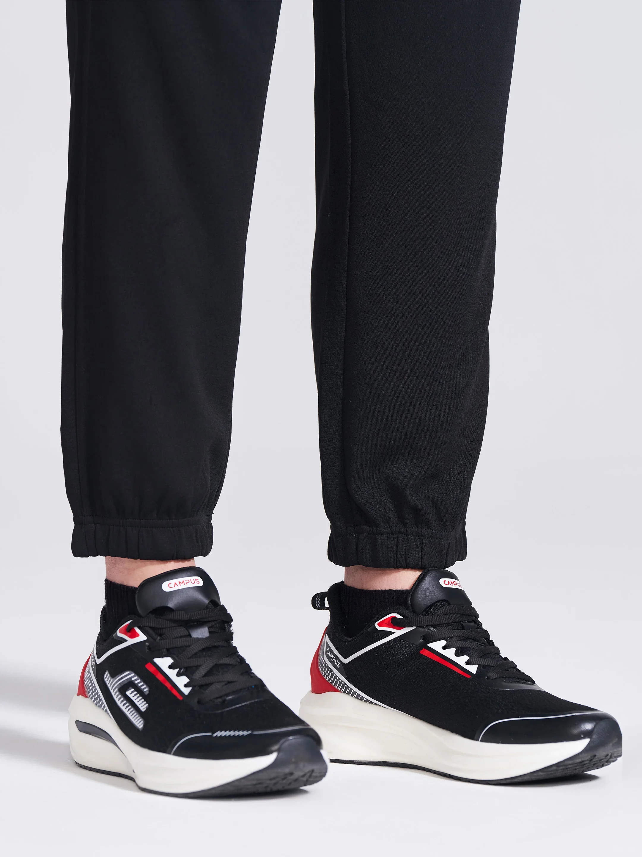 Men's Black Regular Fit Track Pants - Image 7