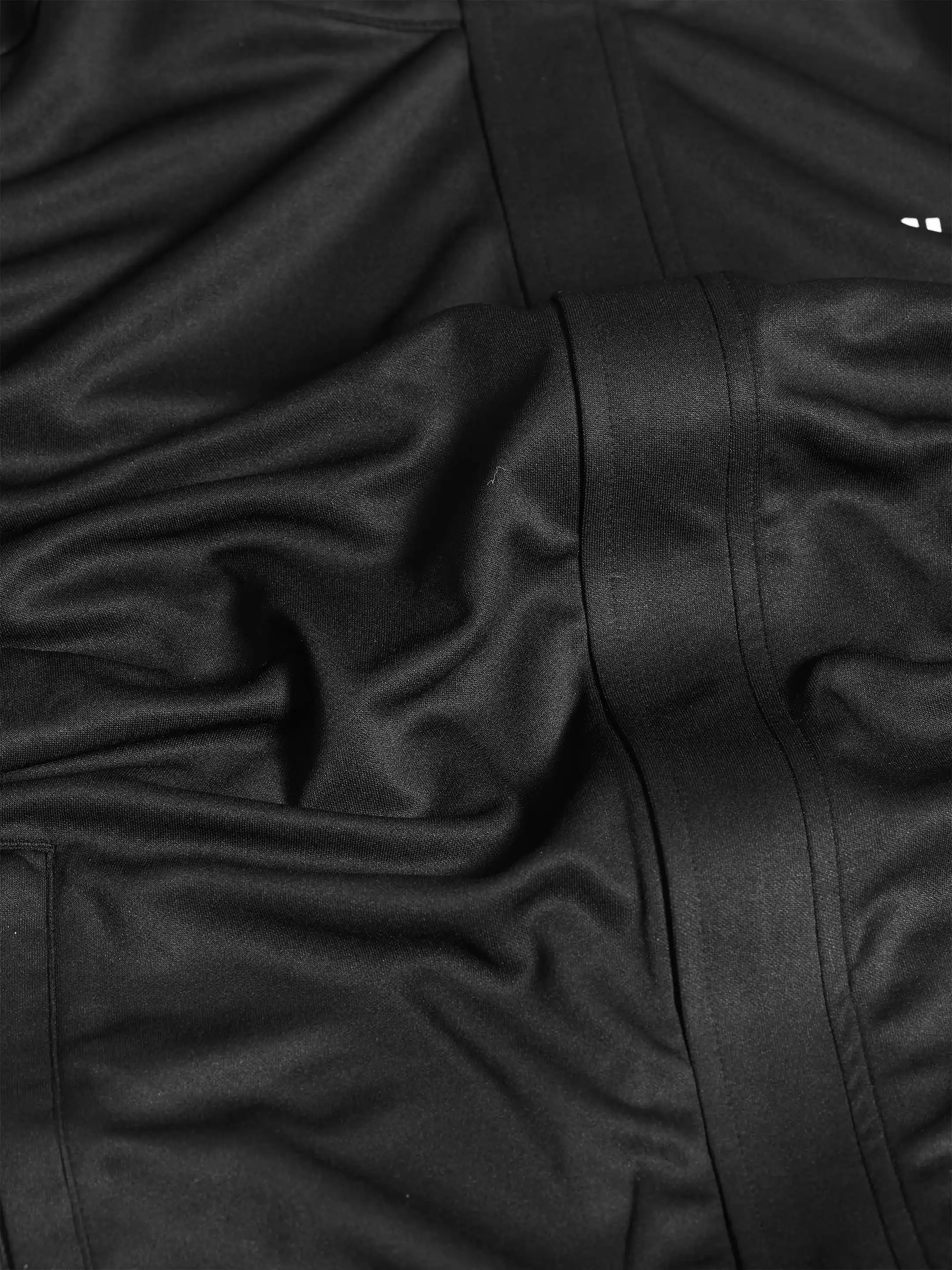 Men's Black Solid Stand Collar Jacket - Image 6