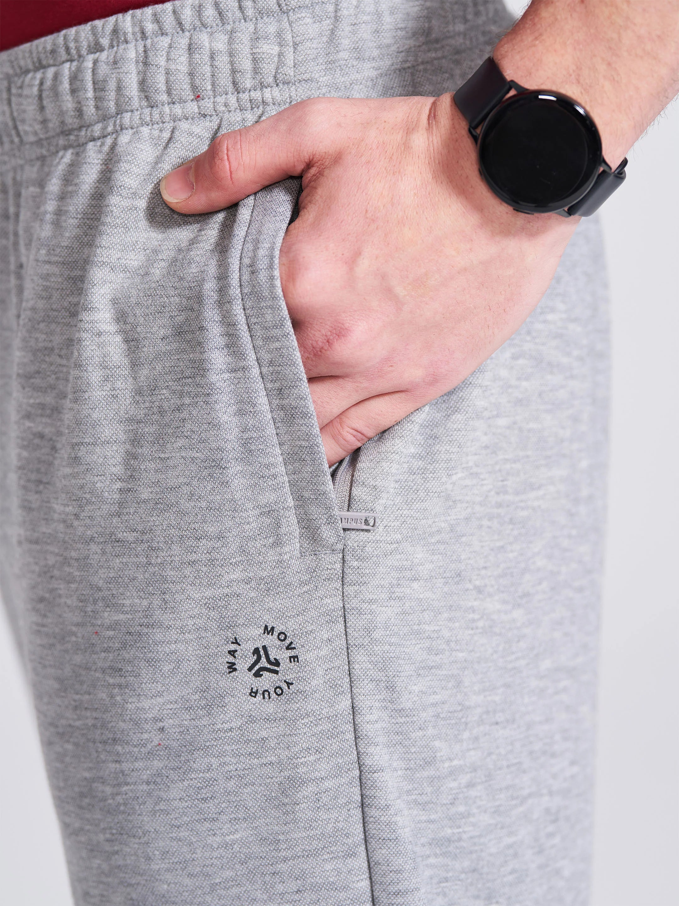 Men's Grey Regular Fit Track Pants - Image 3