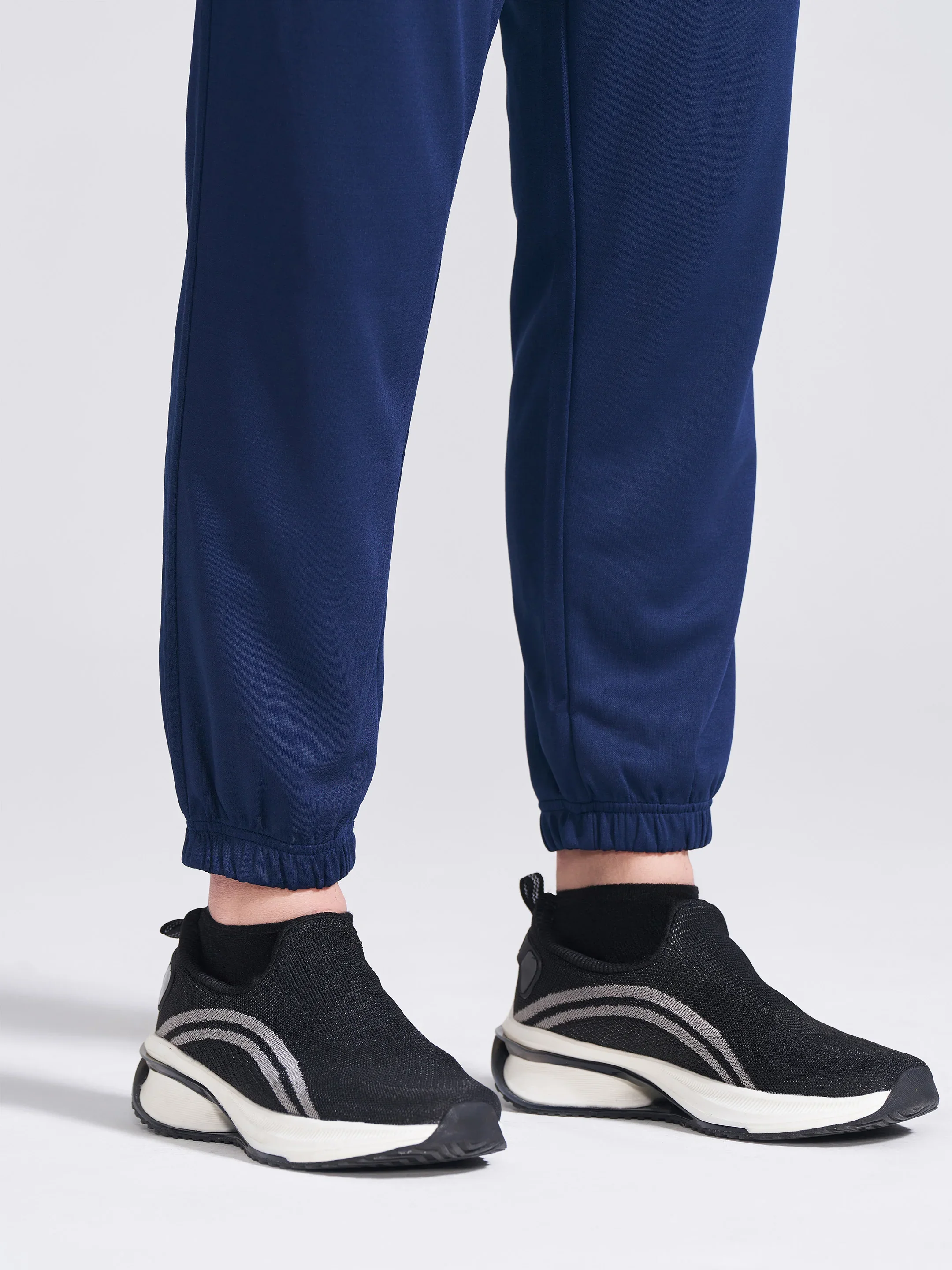 Men's Navy Regular Fit Track Pants - Image 6