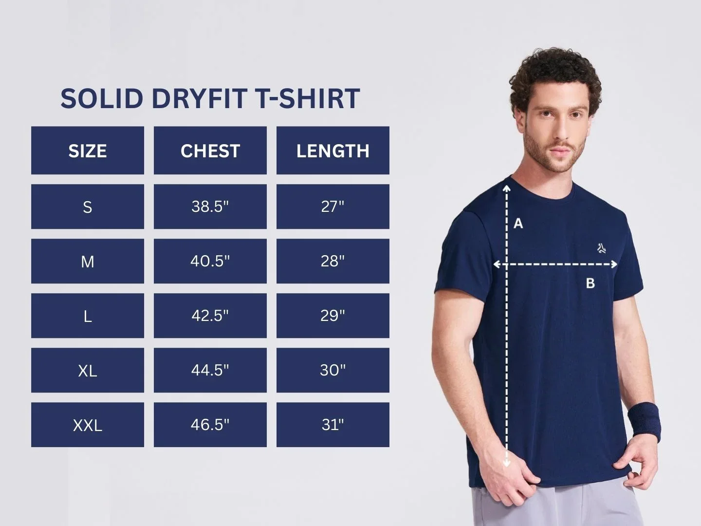 Men's Navy Solid Round Neck T-Shirt - Image 7