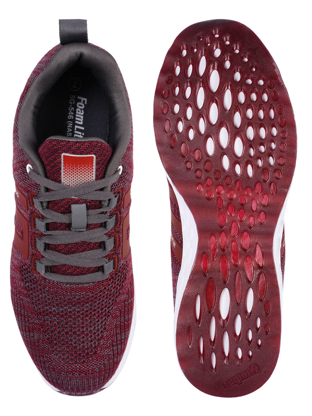 NASA Maroon Men's Running Shoes - Image 4