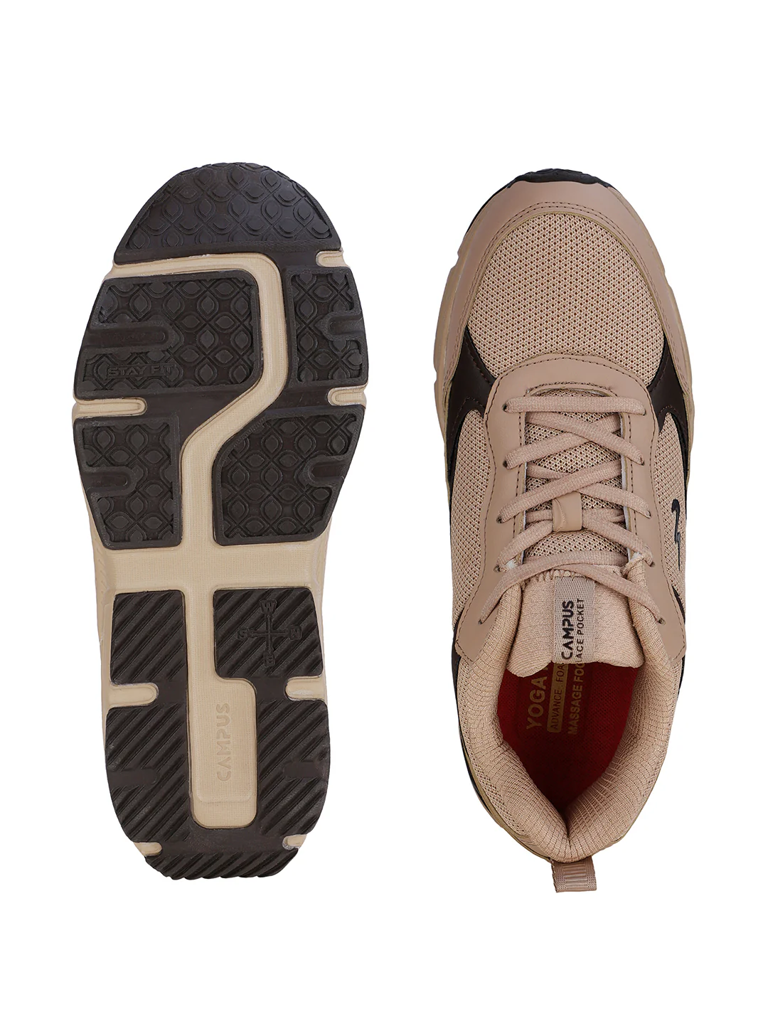 NAVIGATOR Beige Men's Running Shoes - Image 5