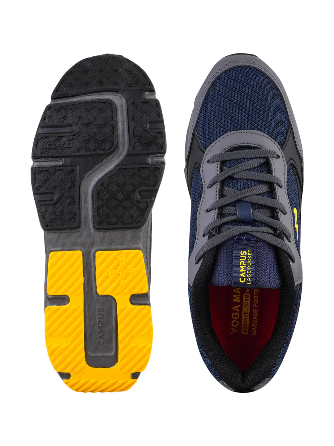 NAVIGATOR Grey Men's Running Shoes - Image 5