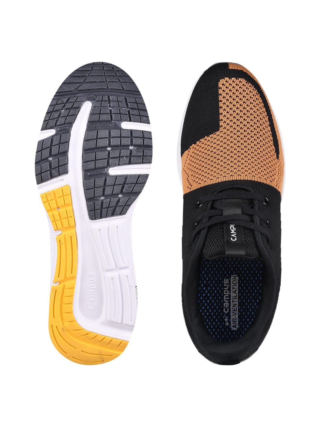 NEWYORK Yellow Men's Running Shoes - Image 4
