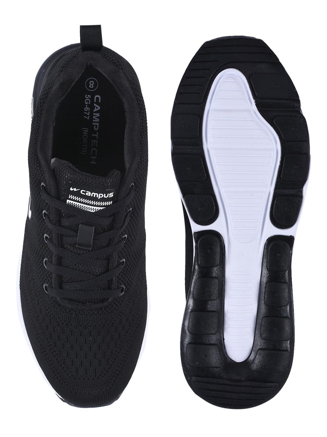 NORTH PLUS Black Men's Running Shoes - Image 5