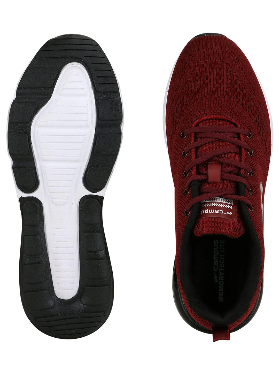 NORTH PLUS Burgundy Men's Running Shoes - Image 4