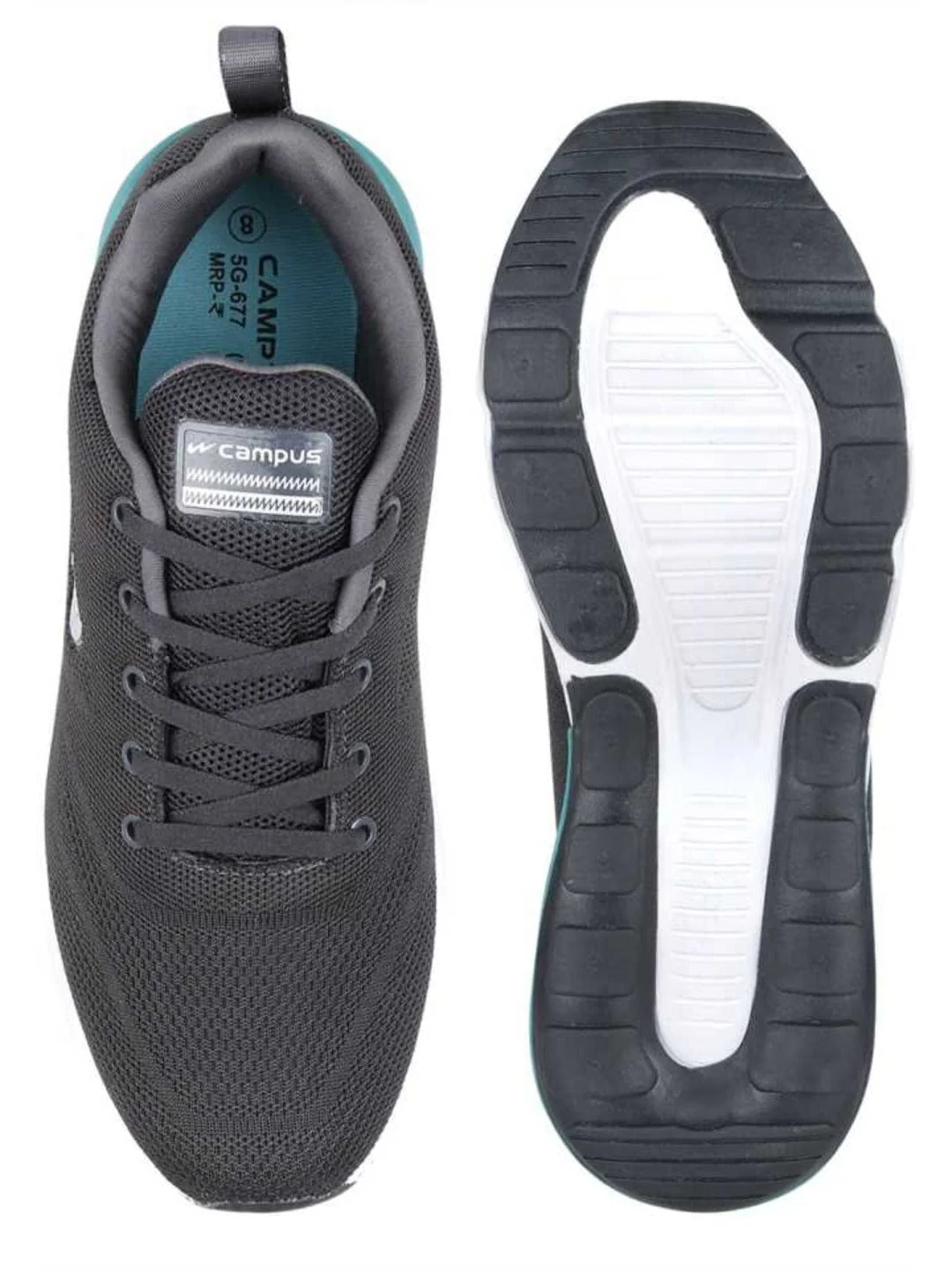 NORTH PLUS Grey Men's Running Shoes - Image 4
