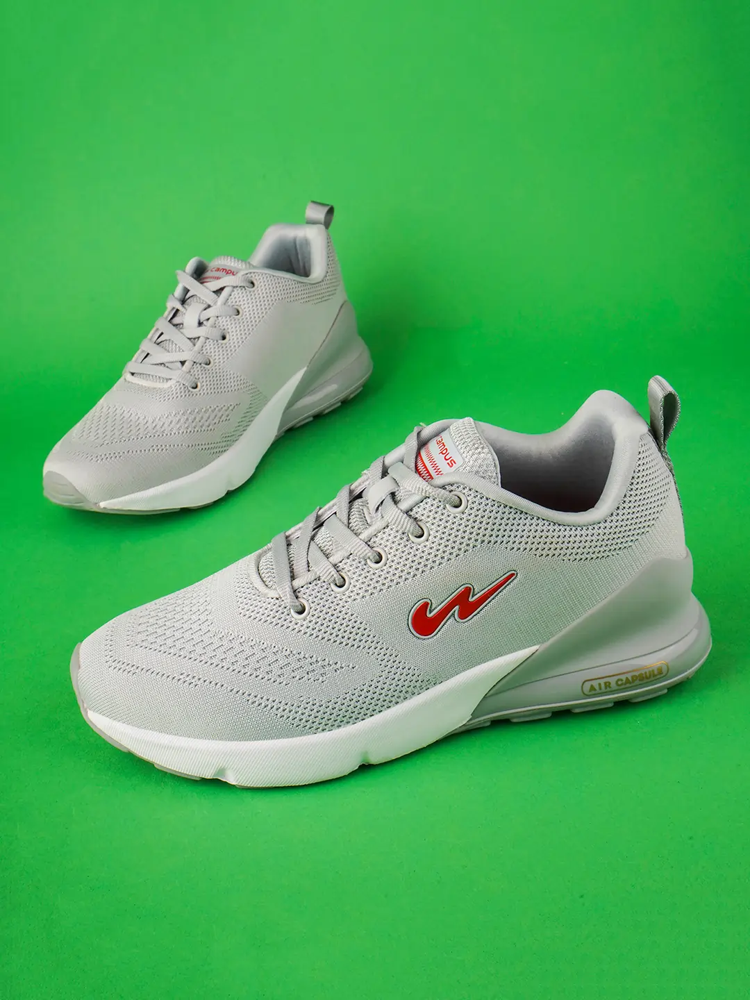 NORTH PLUS Grey Men's Running Shoes - Image 5