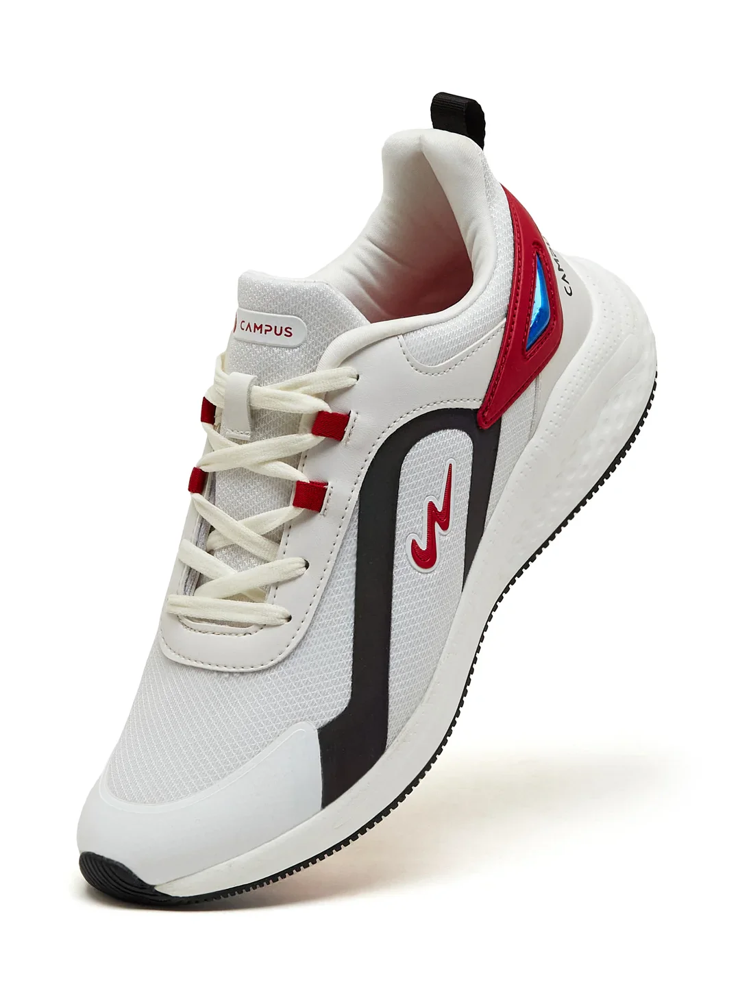 OMAX White Men's Running Shoes - Image 3