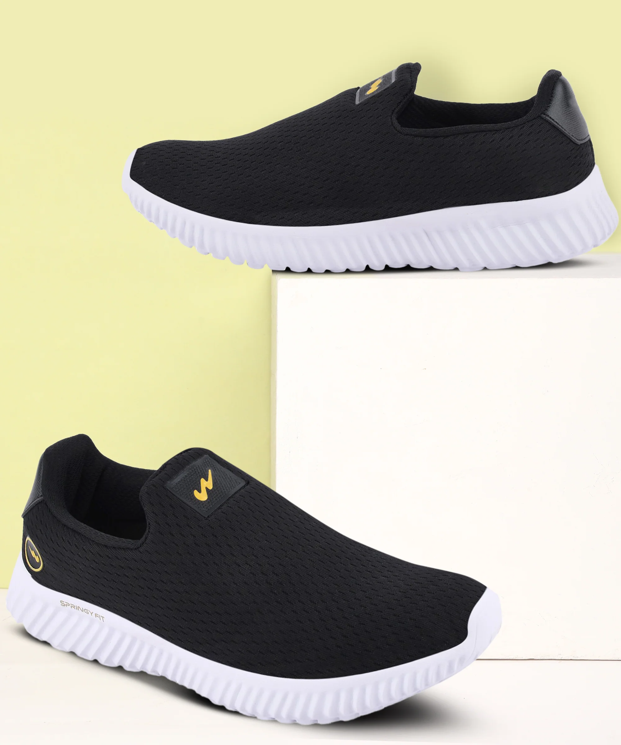 OXYFIT N Black Men's Walking Shoes - Image 5