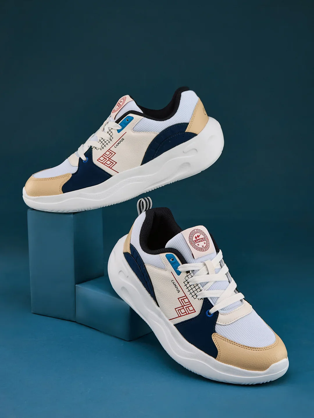 PLATO White Men's Sneakers
