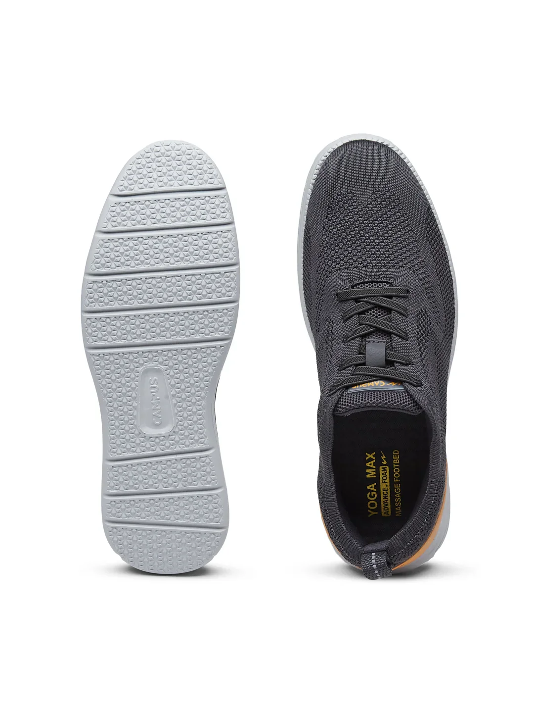 PLUNGE Grey Men's Walking Shoes - Image 4