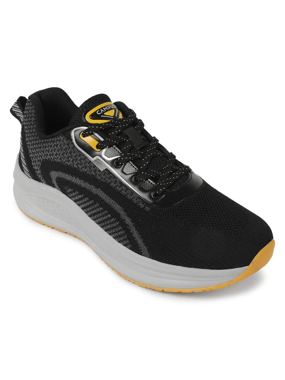PLUSH Black Men's Running Shoes - Image 2