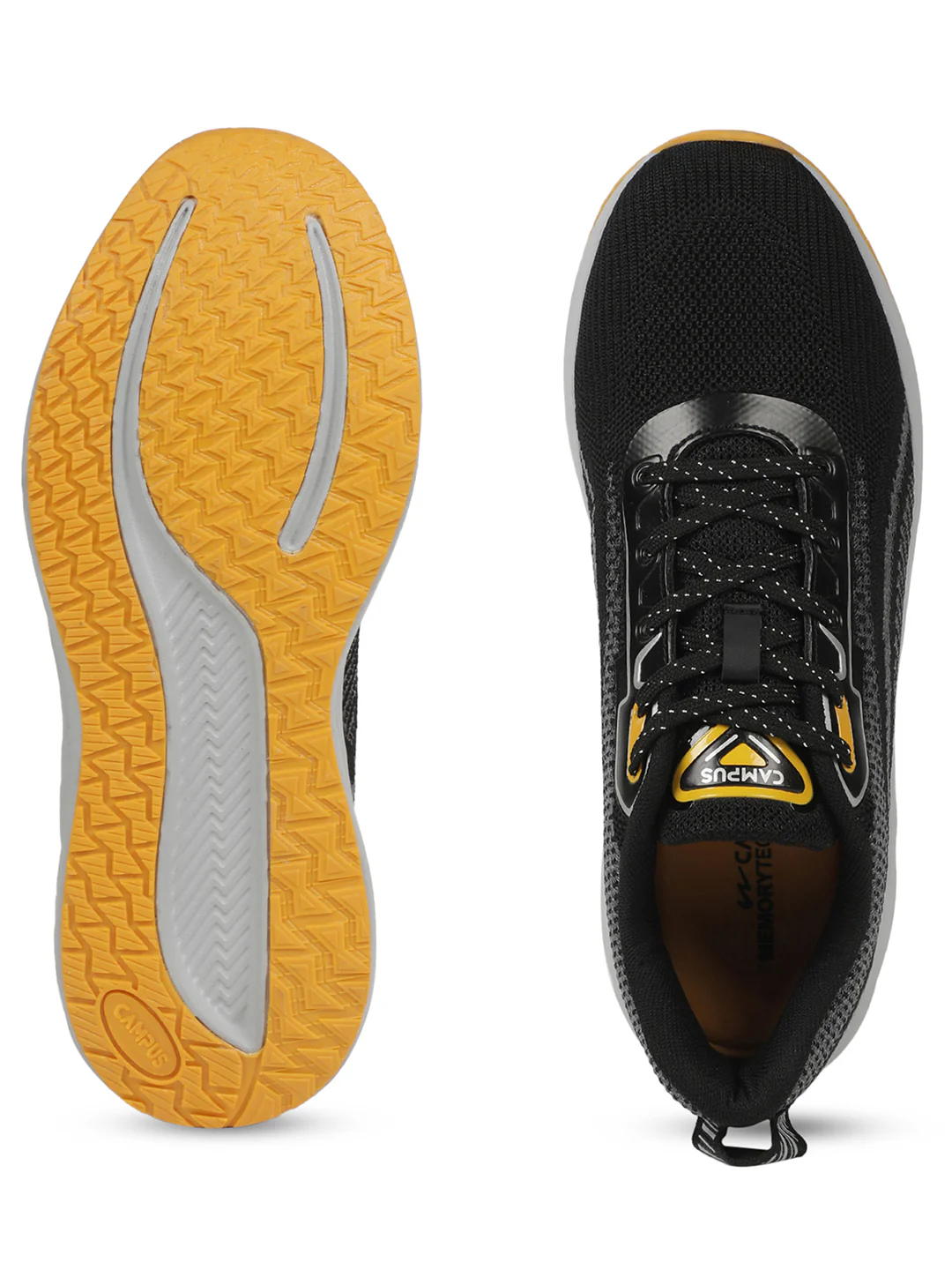 PLUSH Black Men's Running Shoes - Image 4