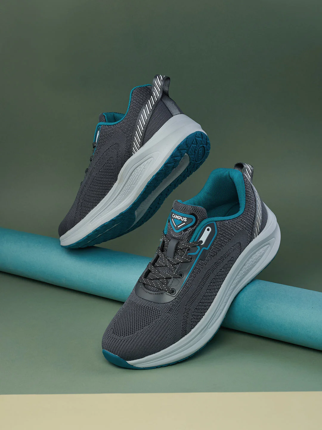 PLUSH Grey Men's Running Shoes - Image 8
