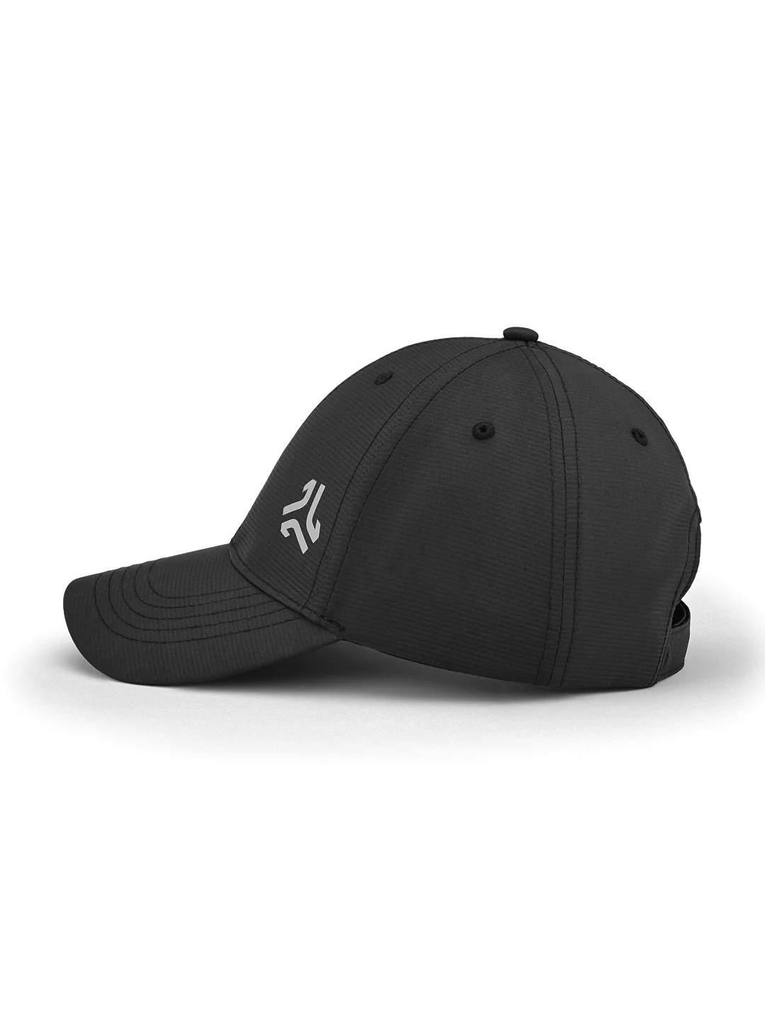 Polyester Solid Black Unisex Cap - Image 2