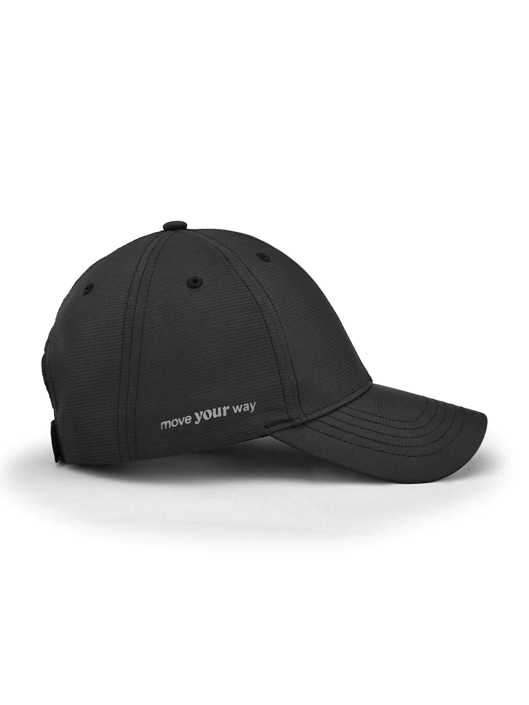 Polyester Solid Black Unisex Cap - Image 6
