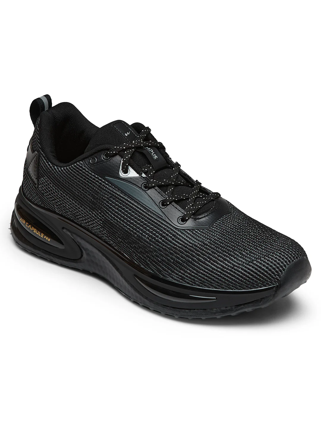 PREXTON Black Men's Running Shoes - Image 3