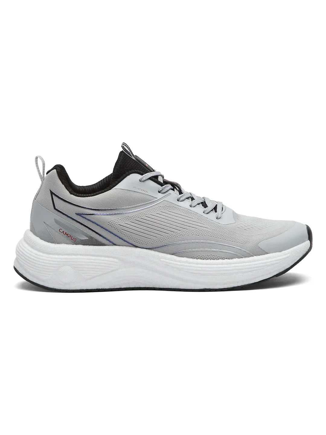 PUMPED Grey Men's Running Shoes - Image 2