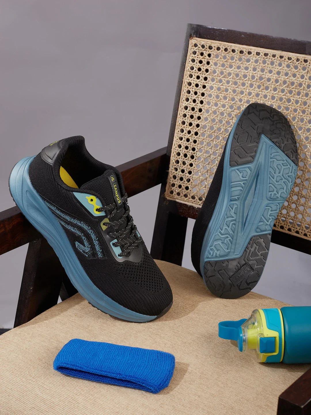 SAFEX Black Men's Running Shoes