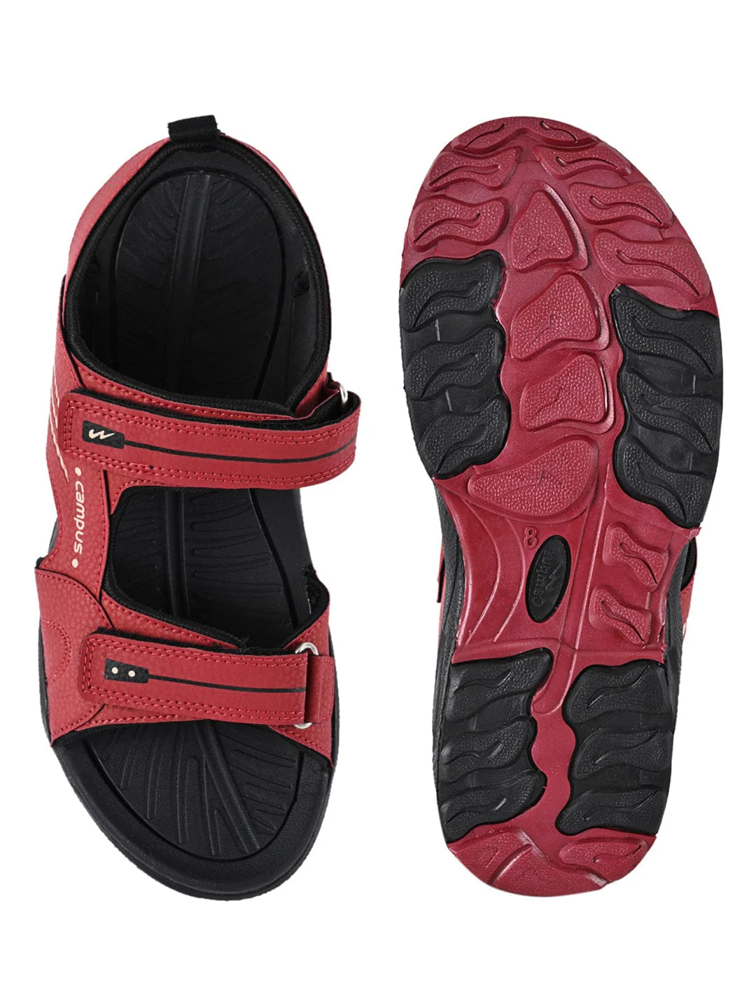 SD-055 Red Men's Sandals - Image 4
