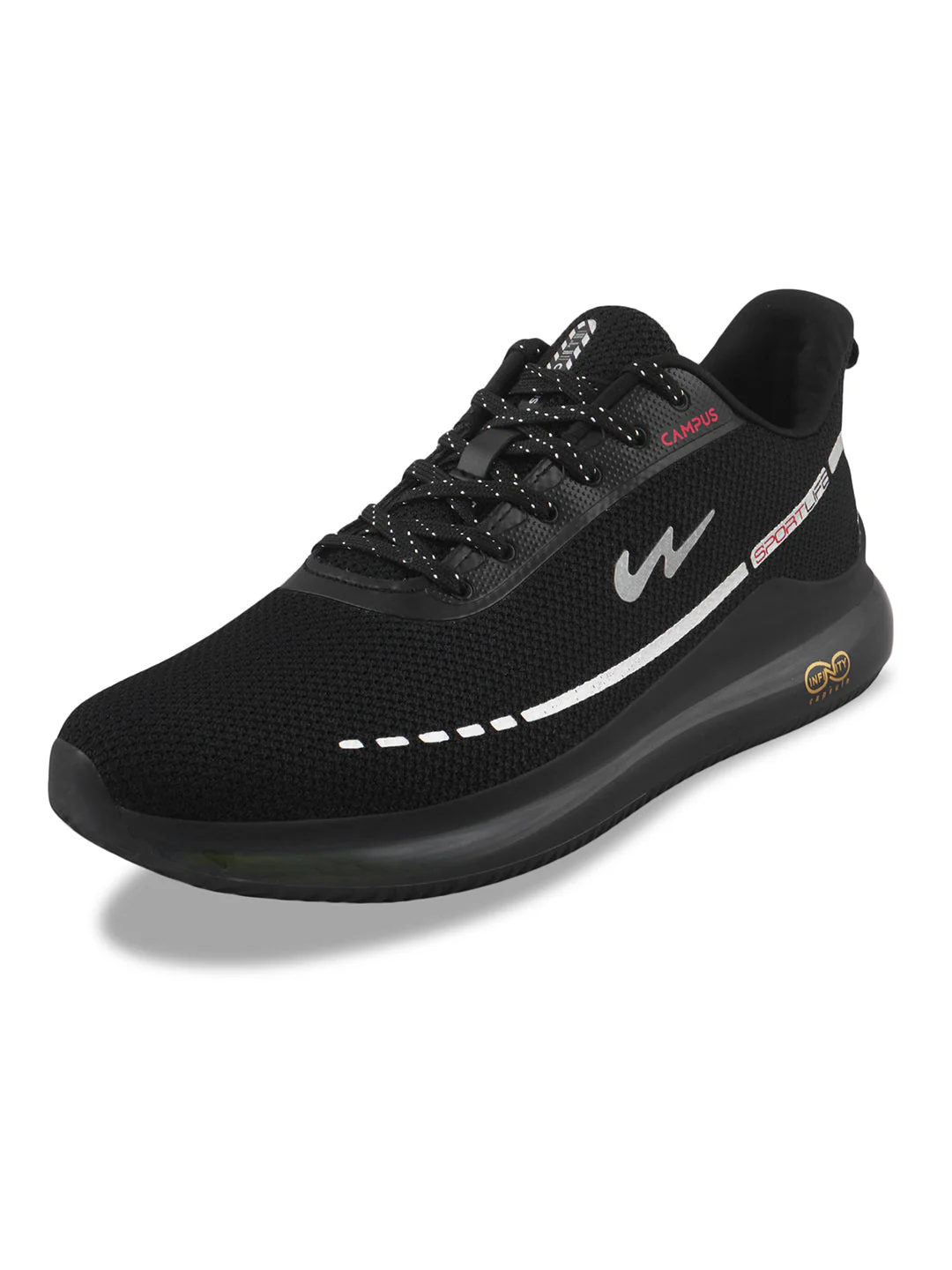 SENSOR Black Men's Running Shoes - Image 6