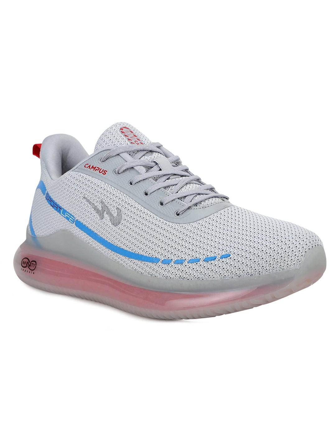 SENSOR Grey Men's Running Shoes - Image 2