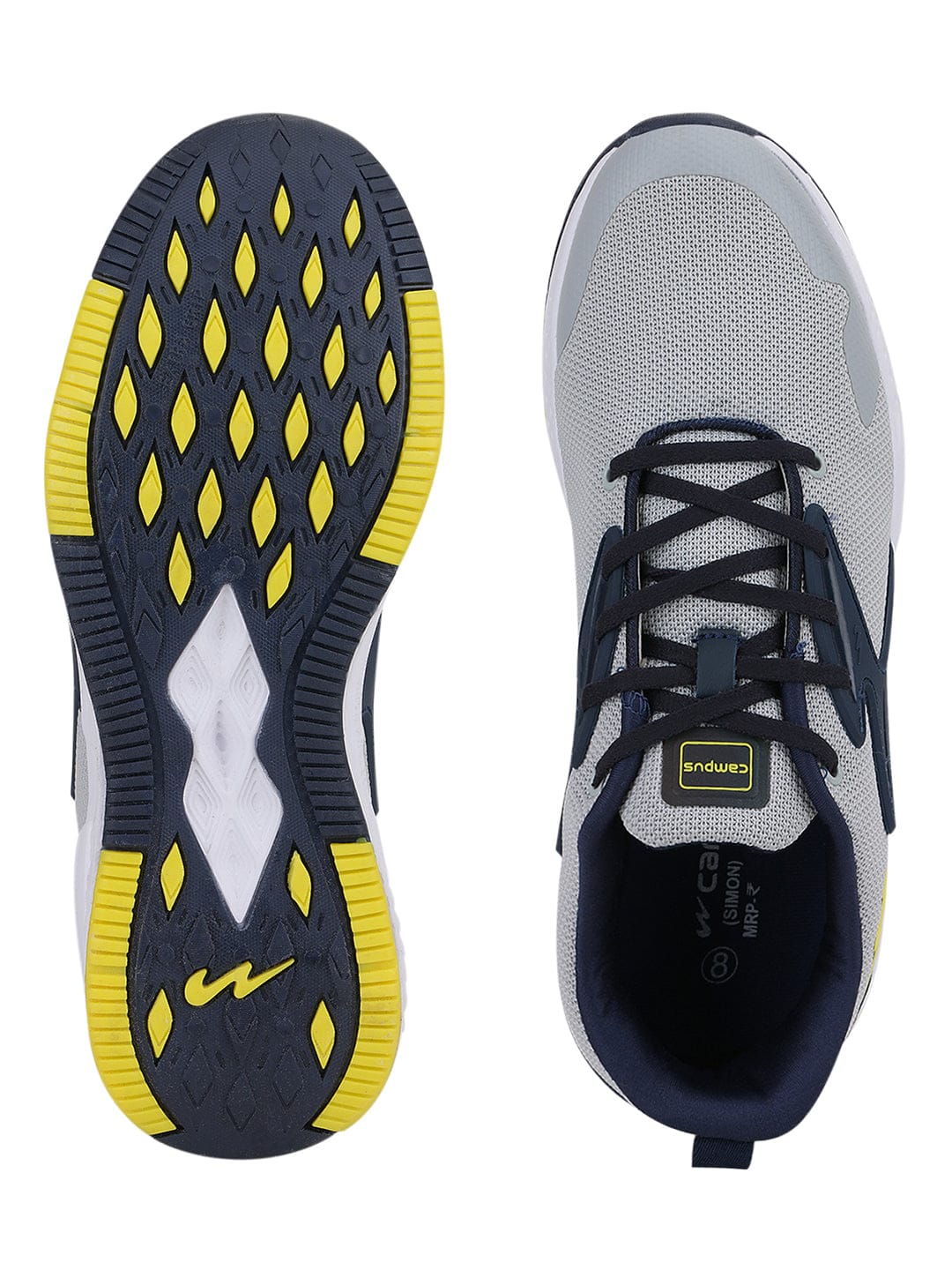 SIMON PRO Grey Men's Running Shoes - Image 4