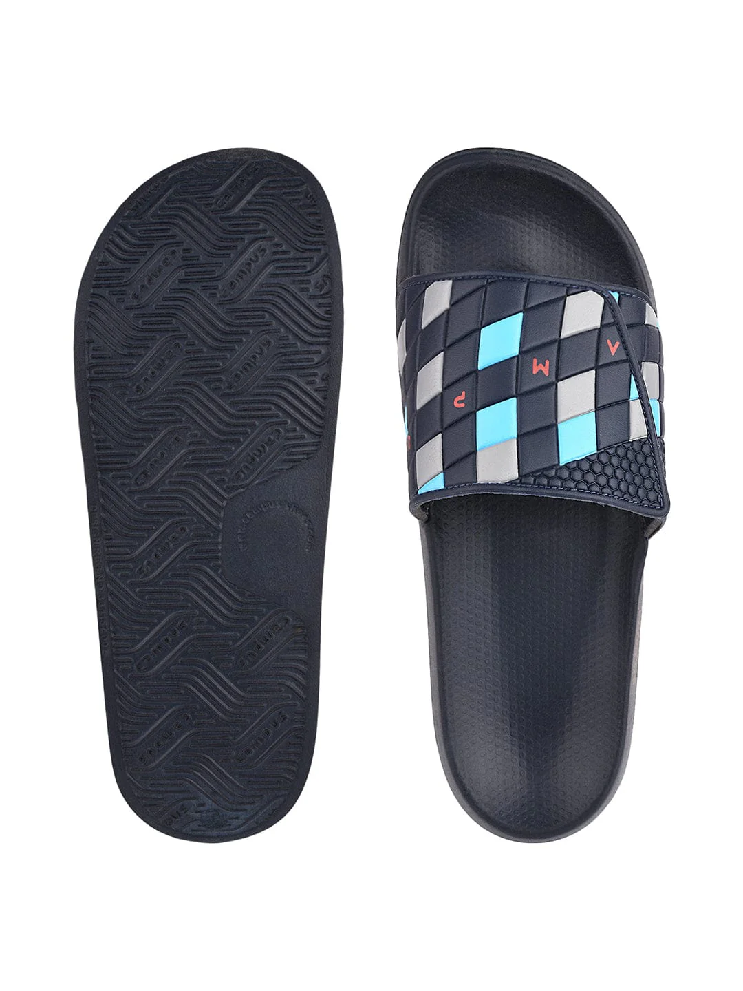 SL-425 Blue Men's Slides - Image 4