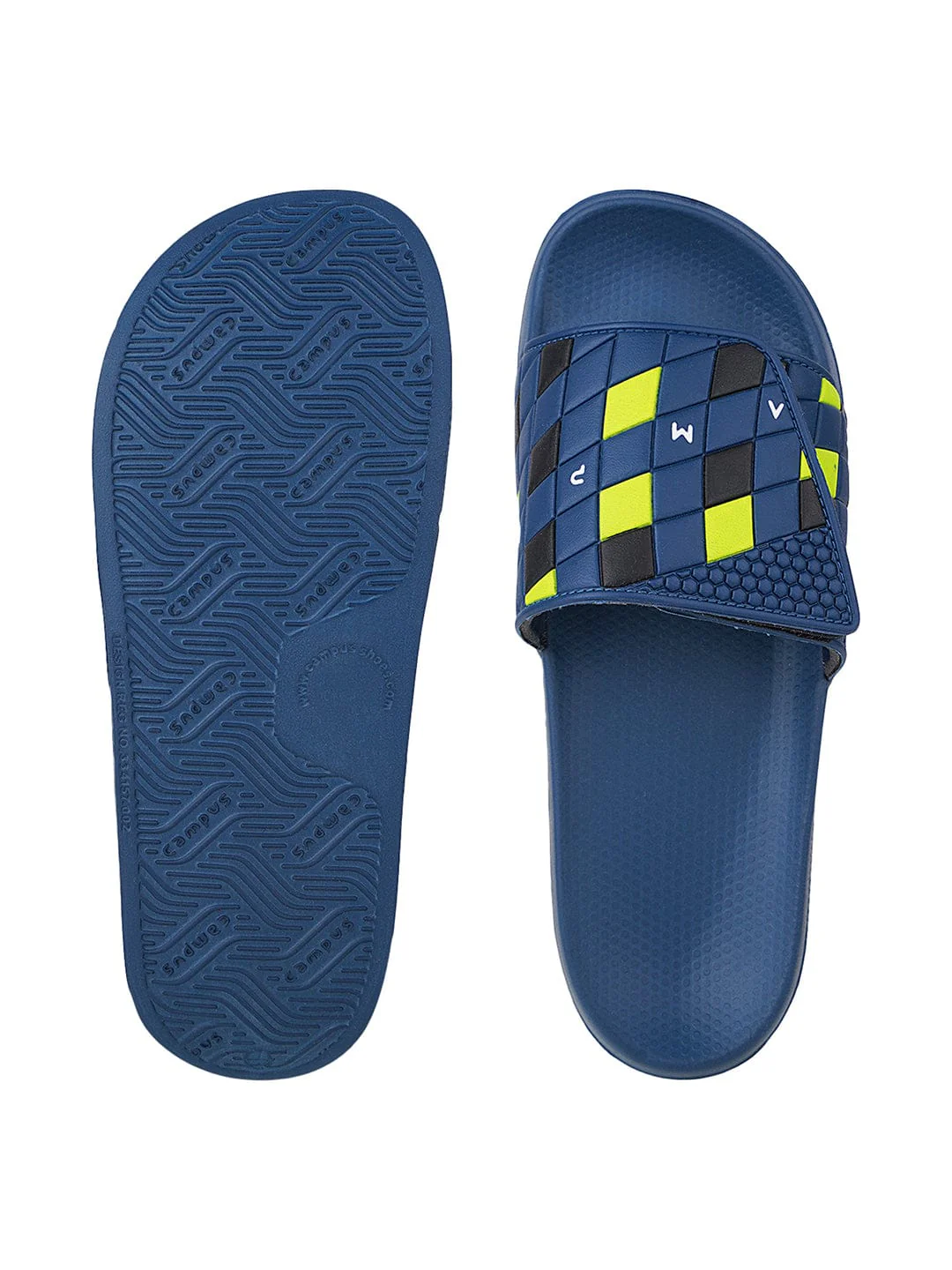 SL-425 Blue Men's Slides - Image 4