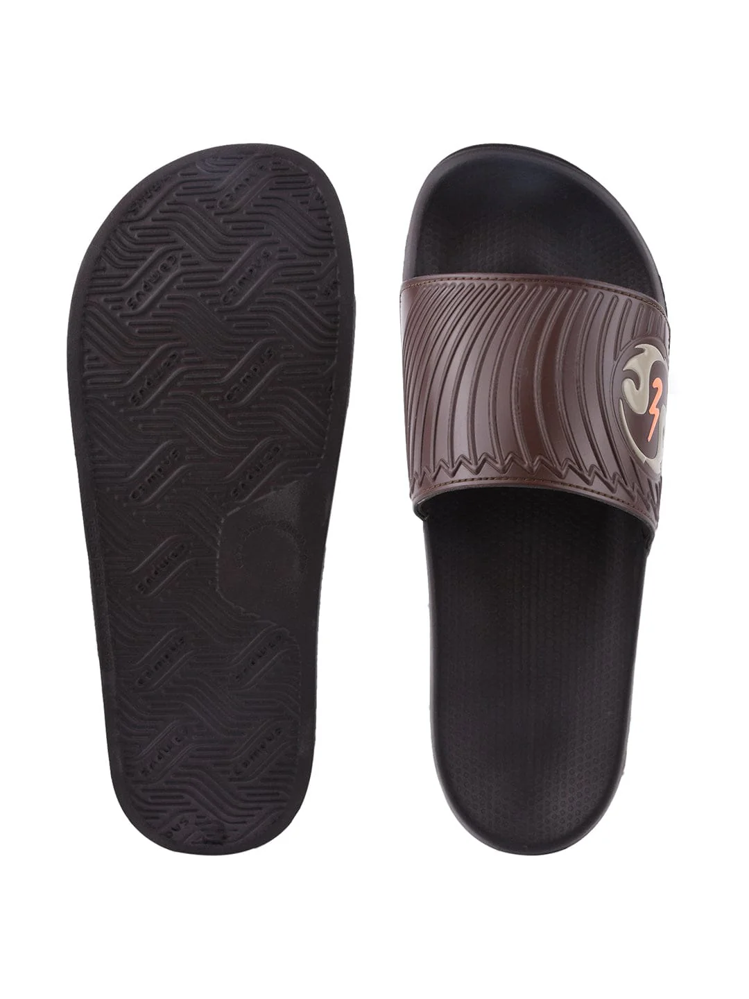 SL-430 Brown Men's Slides - Image 4