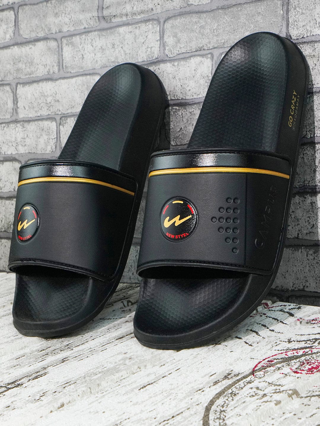 SL-431 Black Men's Slides - Image 5