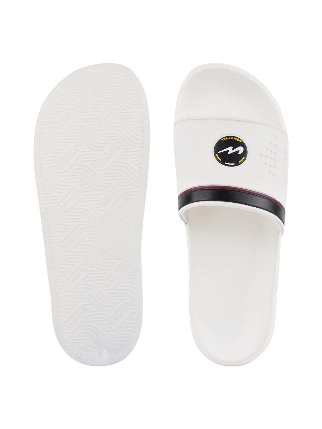 SL-431 White Men's Slides - Image 4