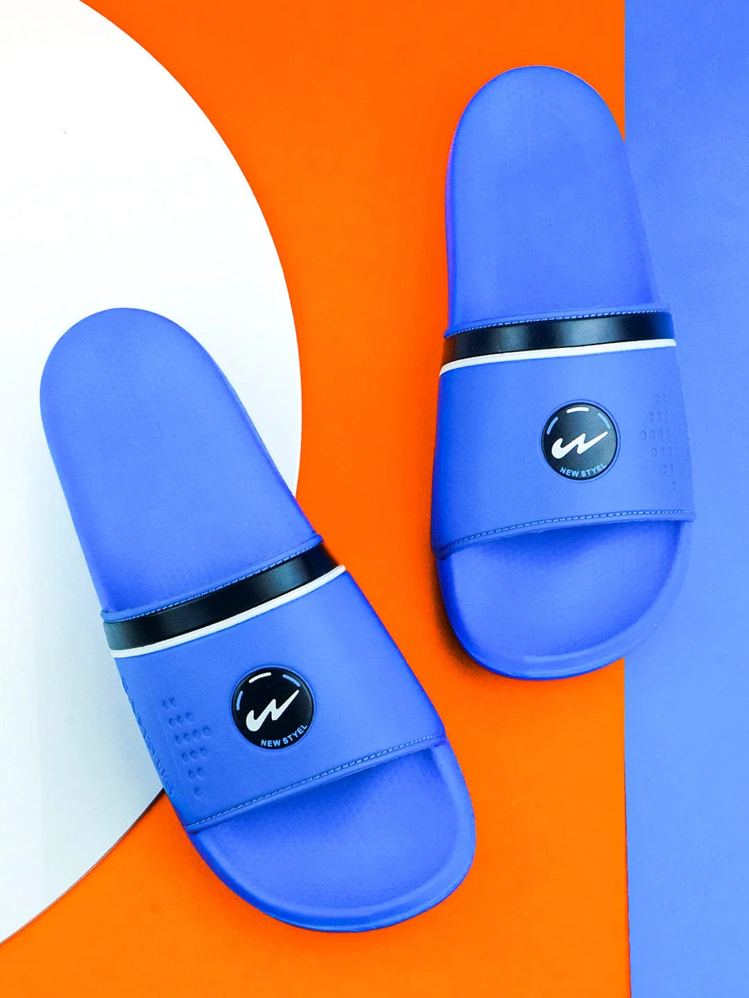 SL-431 Blue Men's Slides - Image 5