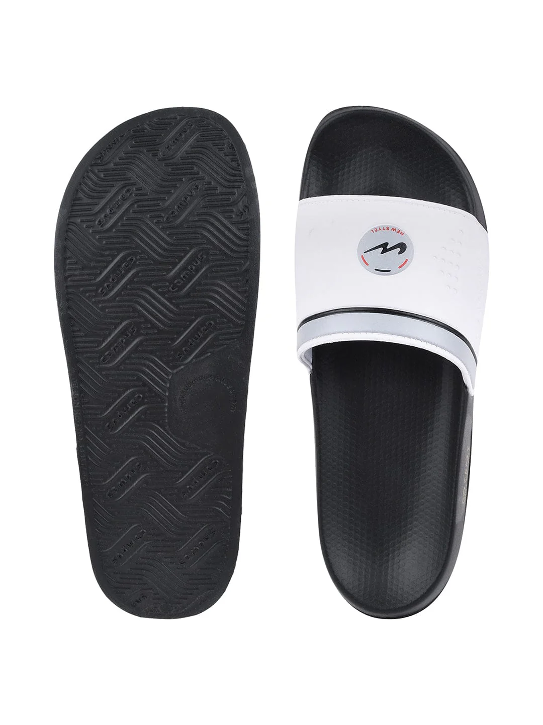 SL-431 White Men's Slides - Image 4