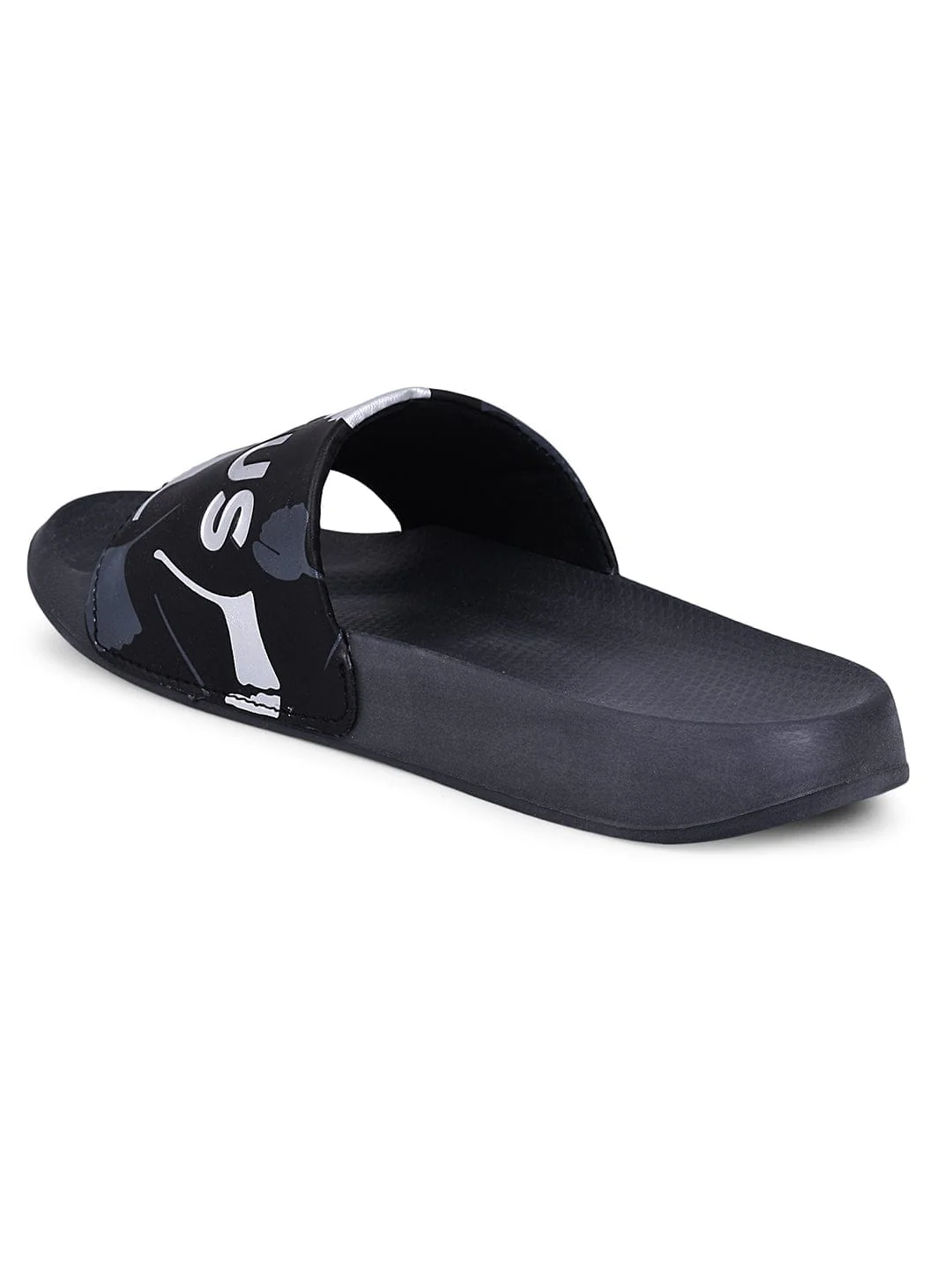 SL-433 Black Men's Slides - Image 2