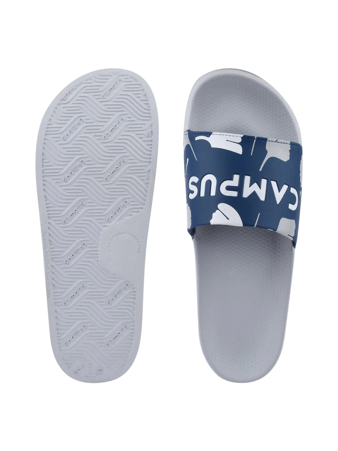 SL-433 Blue Men's Slides - Image 4