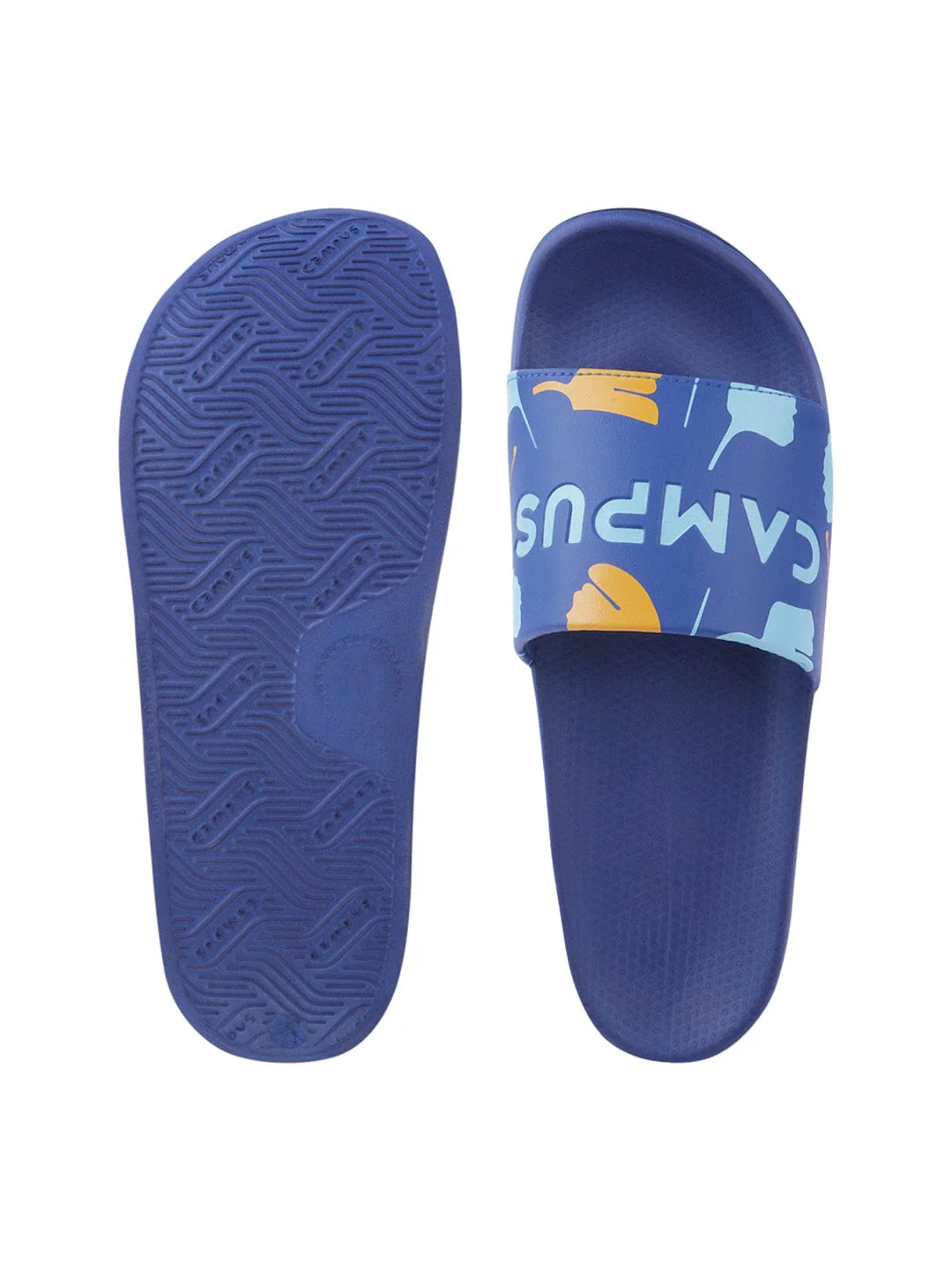 SL-433 Blue Men's Slides - Image 4