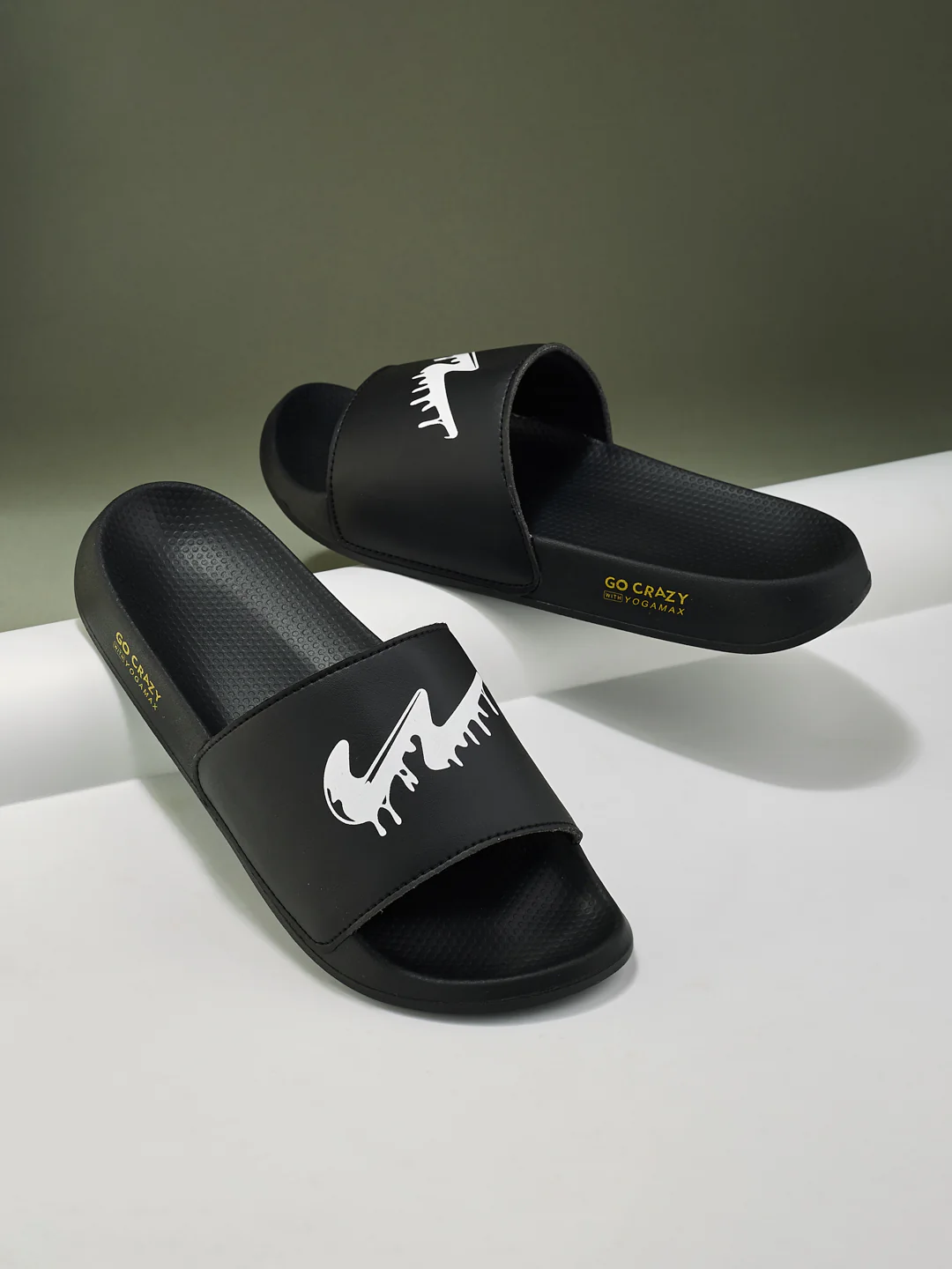 SL-443 Black Men's Slides - Image 7
