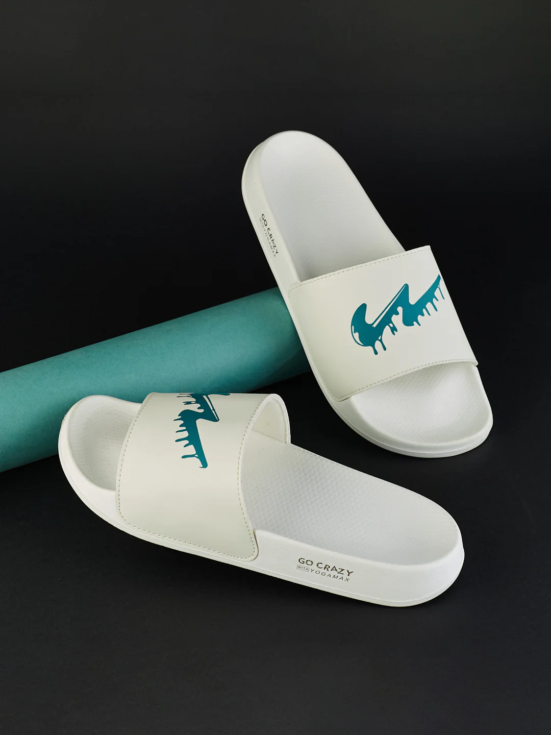 SL-443 White Men's Slides - Image 7