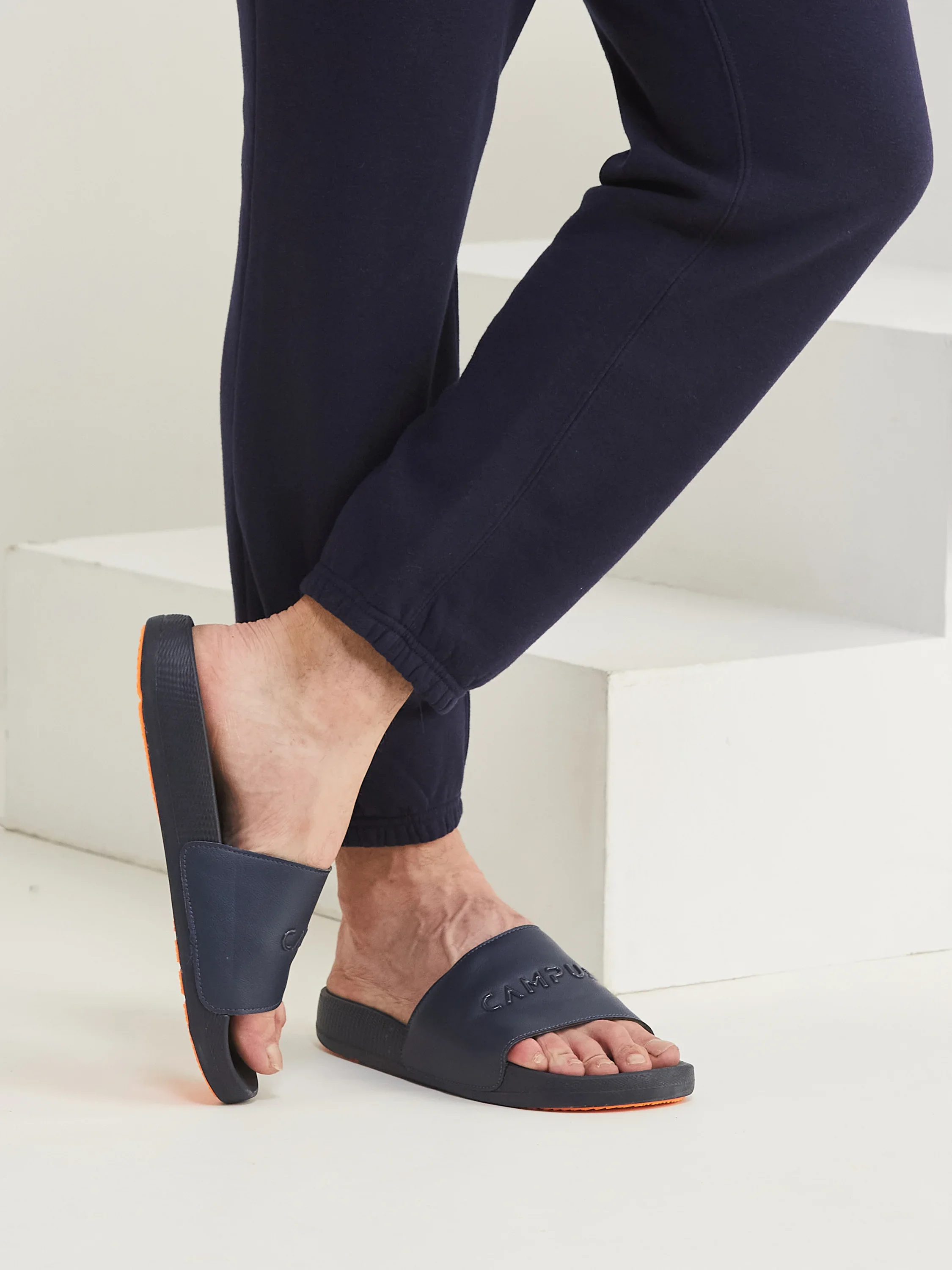 SL-457 Navy Men's Slides - Image 8