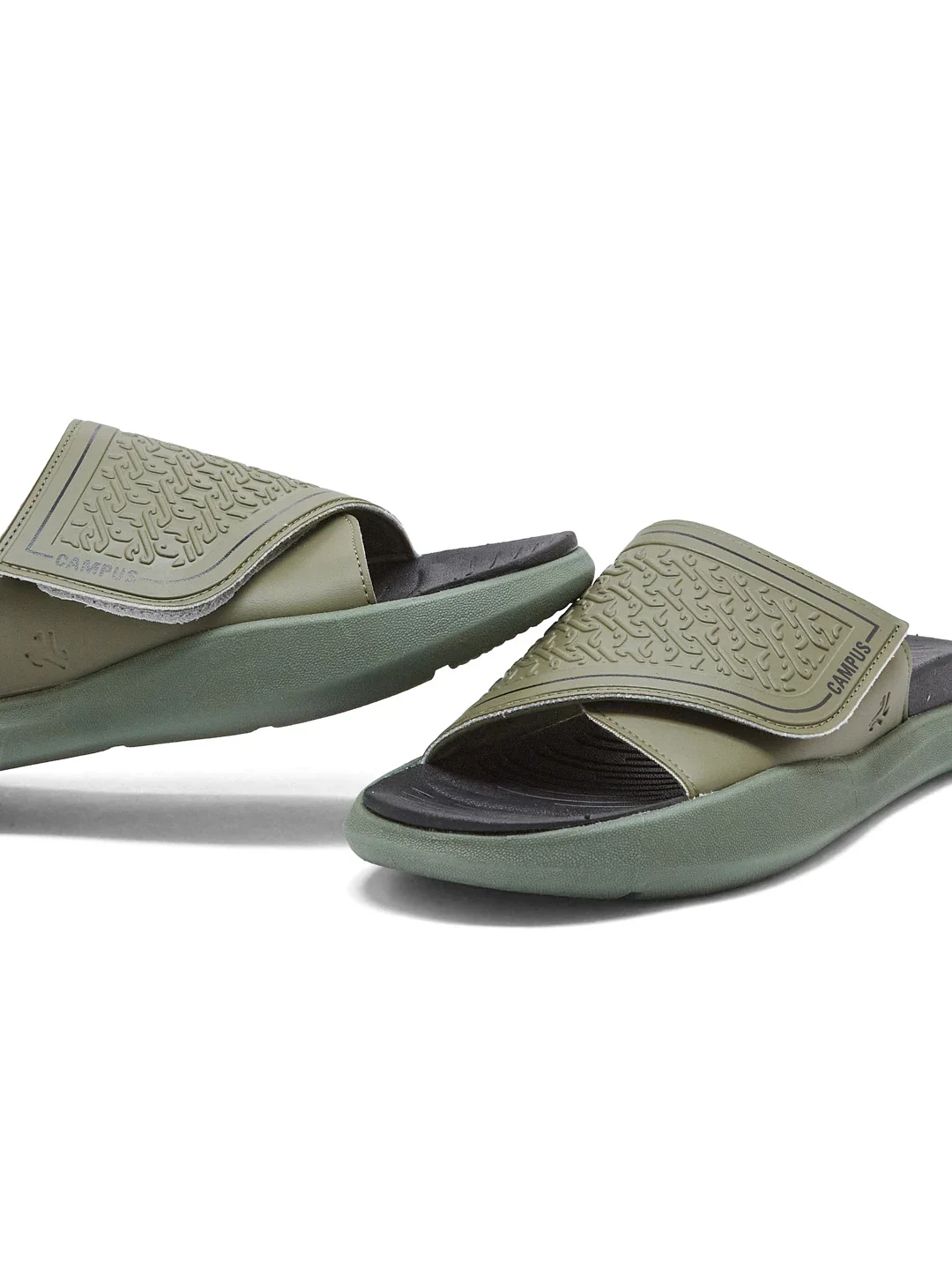 SL-481 Olive Men's Slides - Image 7
